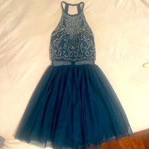 Teal Blondie Nites dress, size 1.